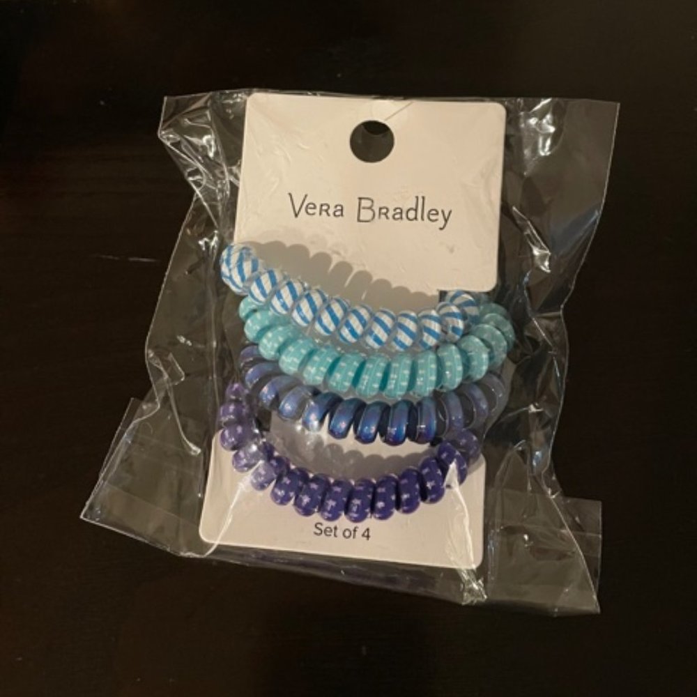 *NEW* Vera Bradley Pack of 4 Hair Elastics